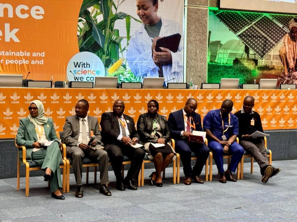 On stage at CGIAR Science Week in Nairobi