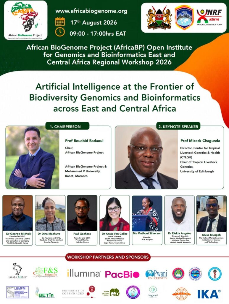 AfricaBP Workshop keynote poster with Prof Mizeck Chagunda session AI at the Frontier of African Genomics